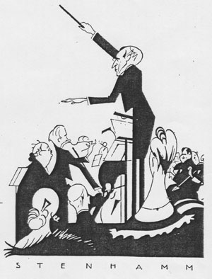 Einar Nermans porträtt av dirigenten Wilhelm Stenhammar. 